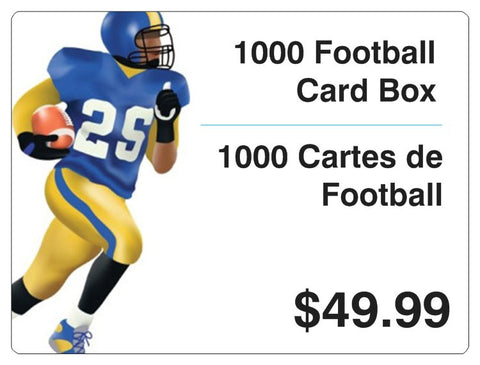 Football Cards 1000 Card Box NFL
